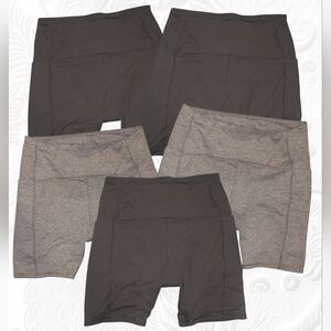 Five Pairs of Thinx Period Cycle Shorts, Size Large